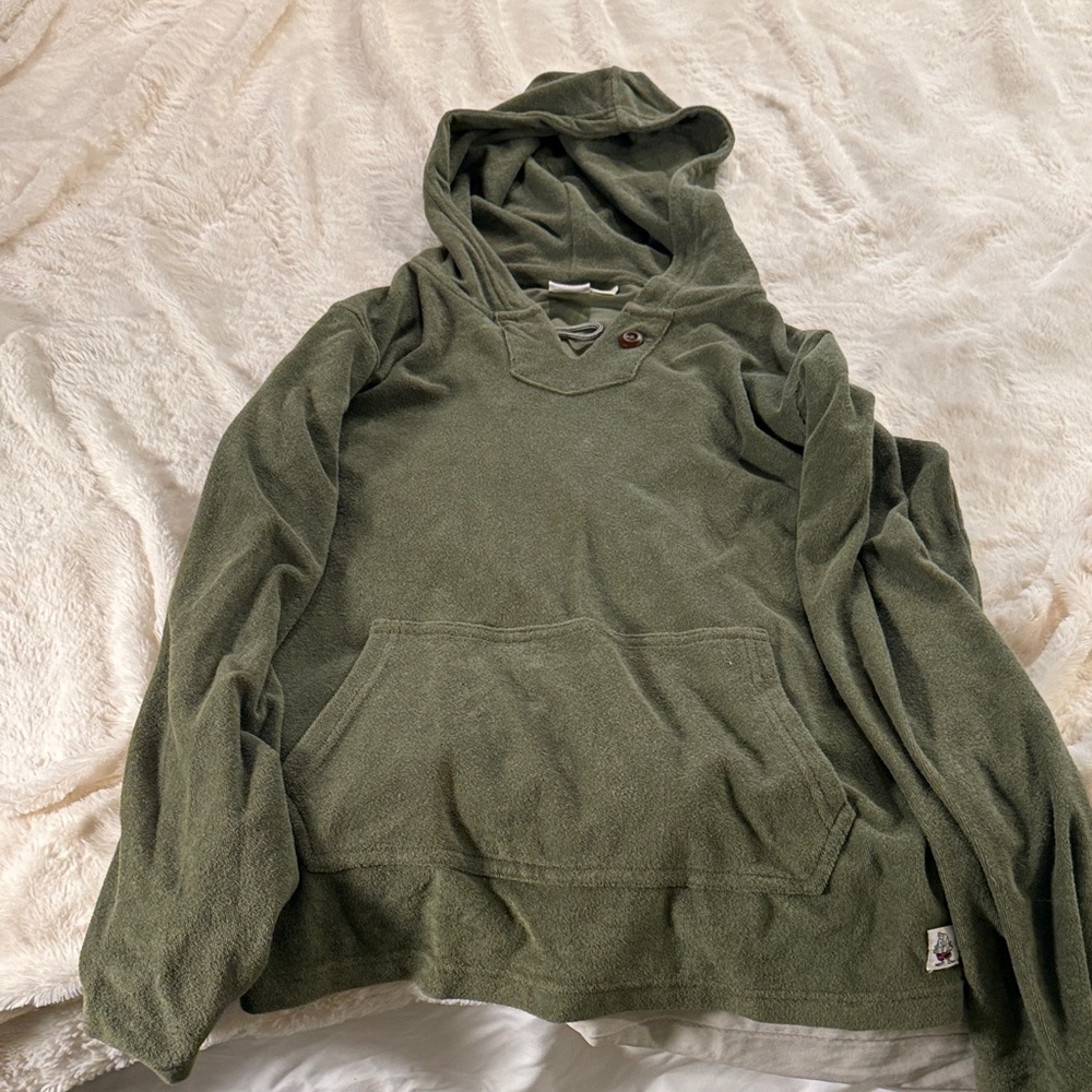 Olive Green Men's Hoodie Sweater